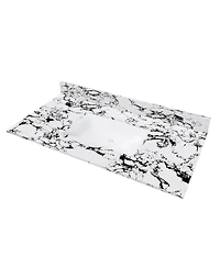 Busdays 43 x 22 Inch Bathroom Vanity Top with Undermount Ceramic Sink Backsplash Artificial Marble 3 Faucet Holes Carrara Vanity Top Only