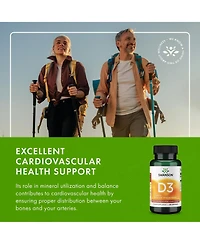 Swanson Vitamin D3, Bone Health and Immune Support, Calcium Absorption and Distribution, Vitamin Supplement, 250 Softgels