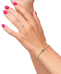 Lali Jewels Emerald (1/2 ct. t.w.) and Diamond (1-1/3 ct. t.w.) Bracelet in 14k Yellow Gold
