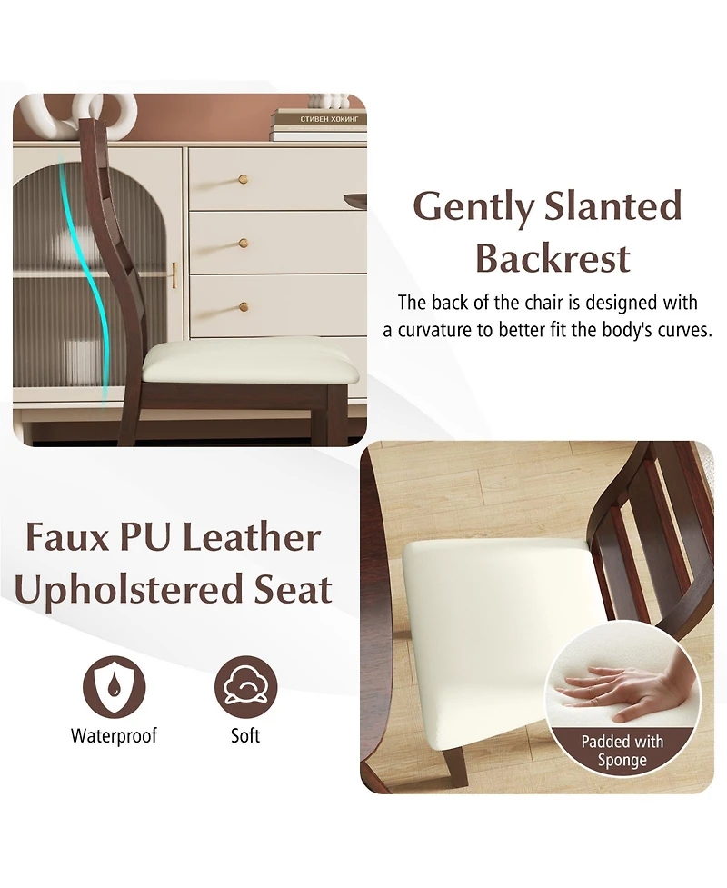 Sugift Three Piece Dining Table Set with Table and Two Chairs