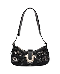 True Religion Multi Strap Denim Shoulder Bag
