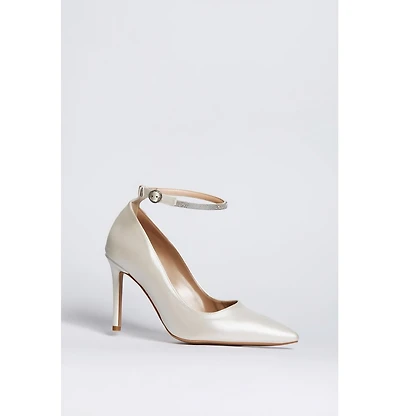 Forever and Always Shoes Women's Adelina Ankle Strap Pointed Toe Pump