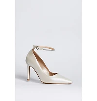 Forever and Always Shoes Women's Adelina Ankle Strap Pointed Toe Pump