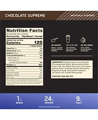 Optimum Nutrition Gold Standard Casein, 24 grams Protein Powder, Chocolate Supreme, 25 Servings