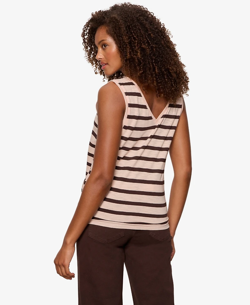 Sanctuary Petite V-Neck Tie-Front Tank Top