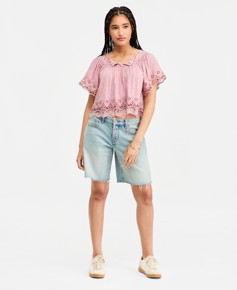 Lucky Brand Women's Low-Slung Baggy Bermuda Shorts
