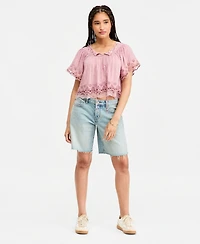 Lucky Brand Women's Low-Slung Baggy Bermuda Shorts
