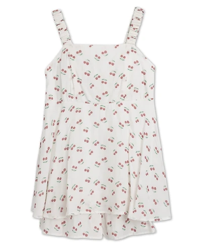 Speechless Girls' 7-16 Square Neck Sleeveless Romper Dress