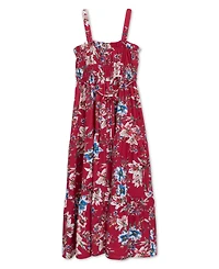 Speechless Girls' 7-16 Floral Printed Maxi with Straps Dress Sunglass