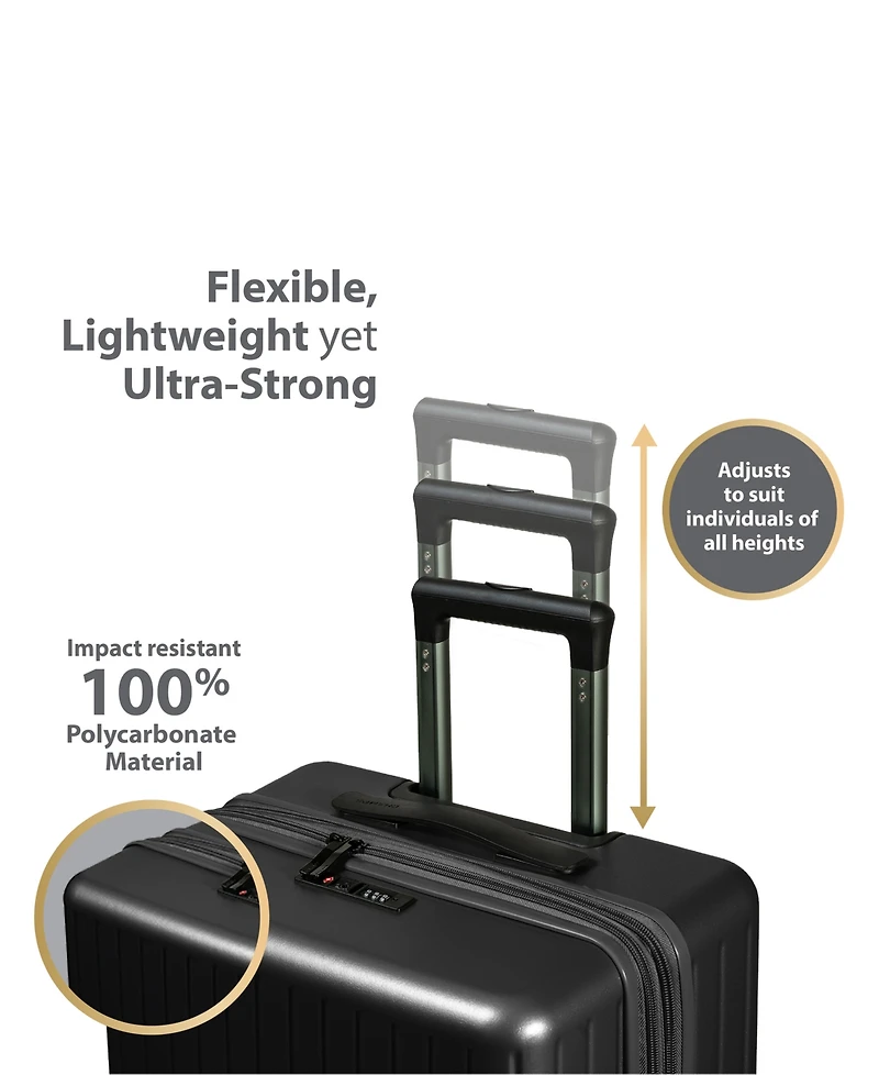 Champs 3-Piece Fresh Ii Hardside Luggage Set