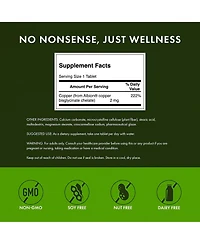 Swanson Copper Antioxidant Immune System Red Blood Cell Support Mineral Supplement copper chelate 2 mg 300 Tablets