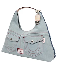 True Religion Arden Contrast Stitch Denim Hobo Bag
