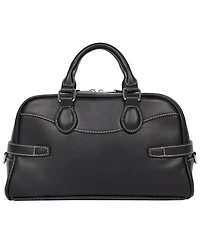 True Religion Brooks Smooth Pu Belted Satchel - Women s Top Handle with Detachable Crossbody Strap