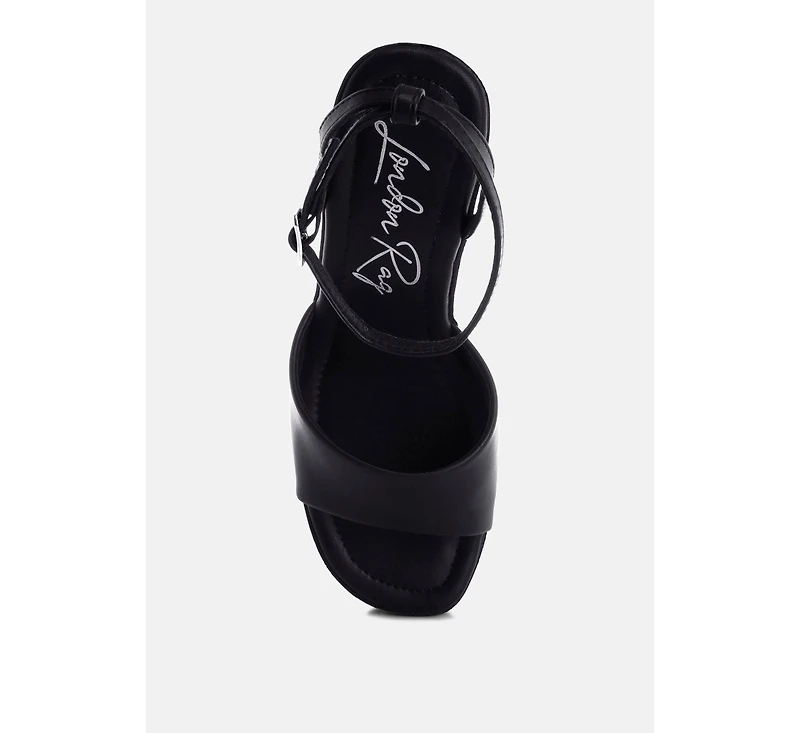 London Rag Women's Sangria Solid Platform Faux Leather Wedges