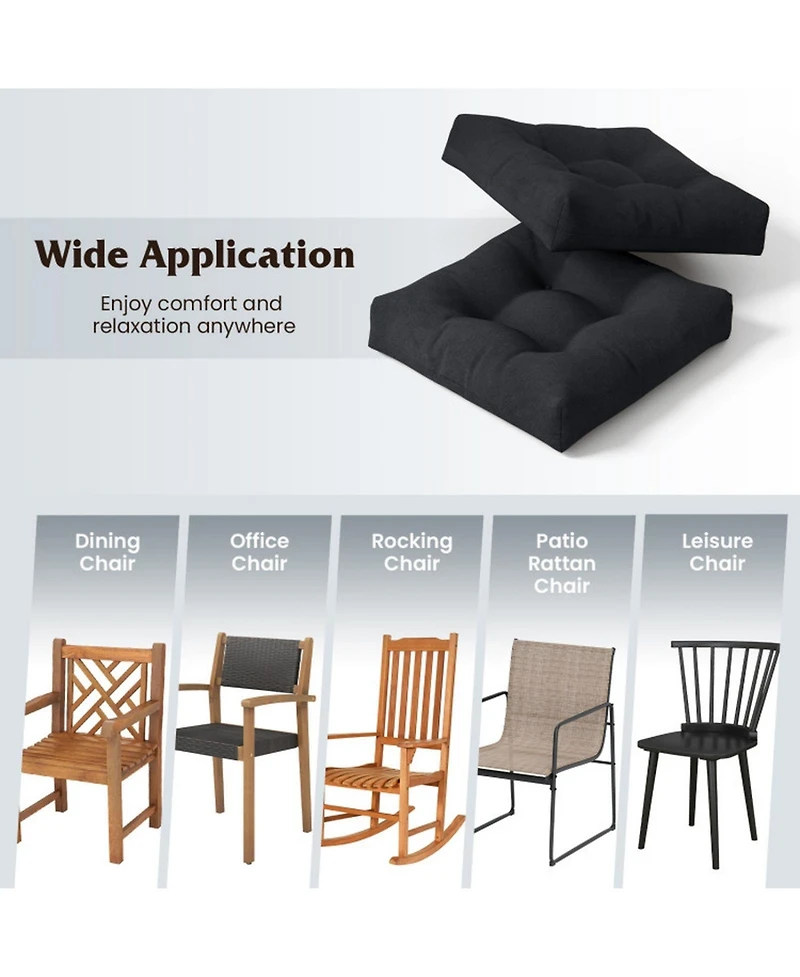 Sugift Patio Chair Seat Cushion Pads for Indoor and Outdoor