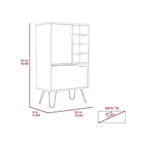 Flynama Rack with 1 Cabinet Neutral Finish