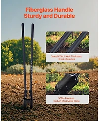 Skonyon Heavy Duty Post Hole Digger with Fiberglass Handle 5.71in Hole Diameter for Gardening Outdoors