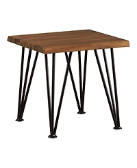 Mondawe Wood and Metal Outdoor Accent Table