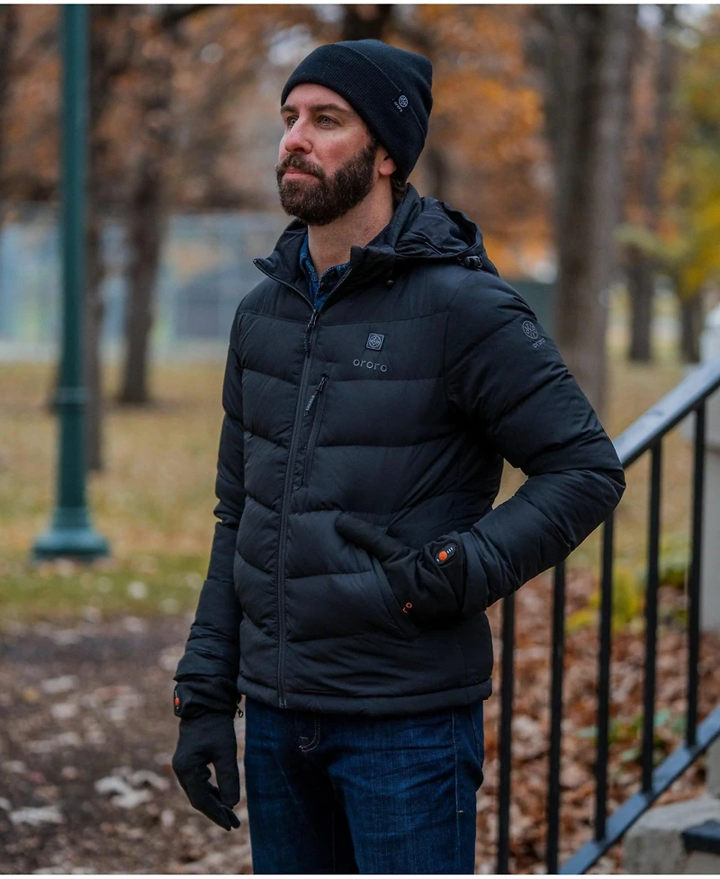 ororo Men's 4-Zone Heated Down Jacket