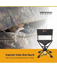 Arrowhead Outdoor 360degree(s) Degree Compact Swivel Hunting Stool Chair with No-Sink Feet - (2-Pack)