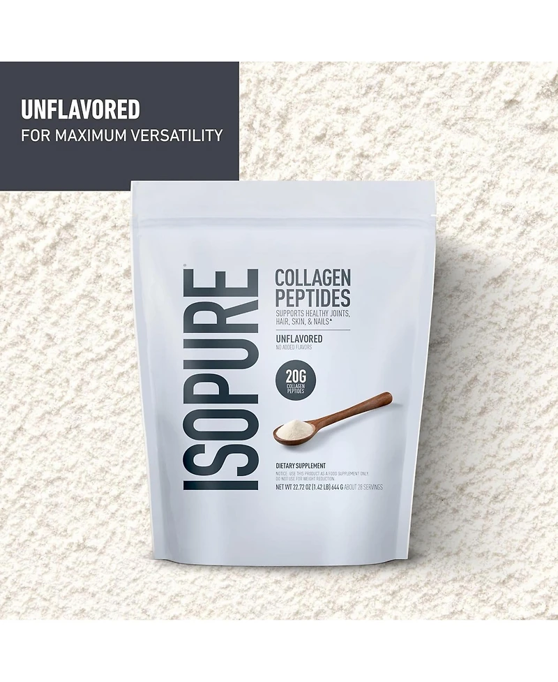 Isopure Collagen, Unflavored, 28 servings