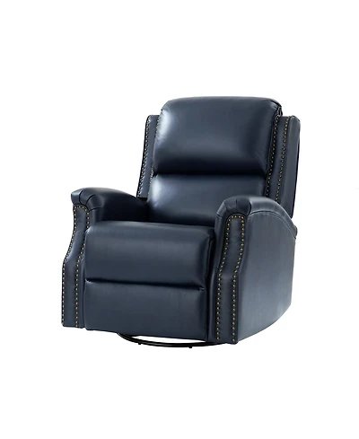 Hulala Home Felisa Traditional Swivel Rocker Manual Genuine Leather Recliner