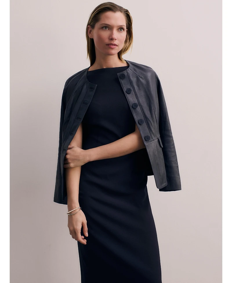 The Fold Women's Ginevra Leather Jacket