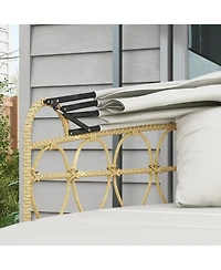 Outsunny Patio Furniture Set w/ Cushions, Outdoor Daybed w/ Canopy,