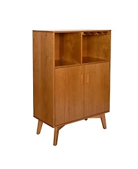 Flynama Wine Cabinet with Wine Glass Holder and Adjustable Shelf, Farmhouse Buffet Sideboard