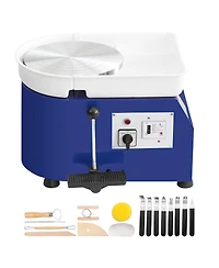 Yobtop Pottery Wheel Clay Forming Machine, 0-300RPM Speed, Handle and Pedal Control, Abs Detachable Basin, Diy Kit for Adults and Beginners