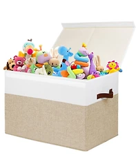 Gnuadz Storage Box With Lid Sturdy Toys Chest Organizer Dividers Closet Bedroom Playroom