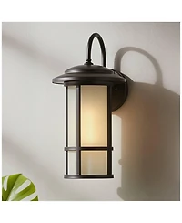 John Timberland Cressona 15 1/2" High Oil-Rubbed Bronze Outdoor Wall Light