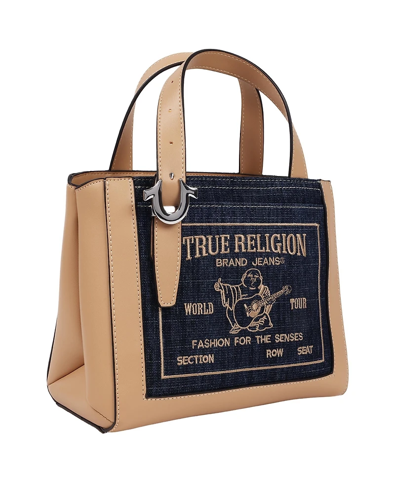 True Religion Arvin Buddha Motif Crossbody Tote