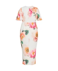 City Chic Women's Braelynn Garden Print Maxi Dress