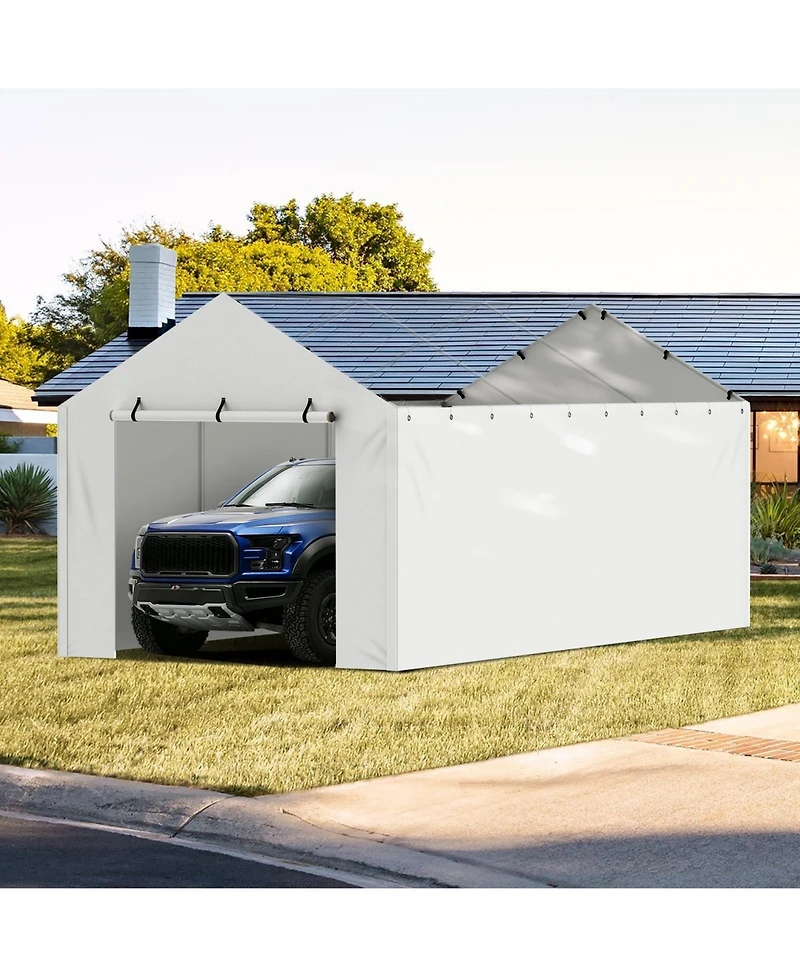 Sugift 10 x 20 ft Carport Replacement Canopy Cover Waterproof Uv Protected