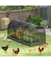 Sugift Large Tunnel Crop Cage with Roll Up Zippered Doors
