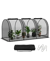 Sugift Large Tunnel Crop Cage with Roll Up Zippered Doors