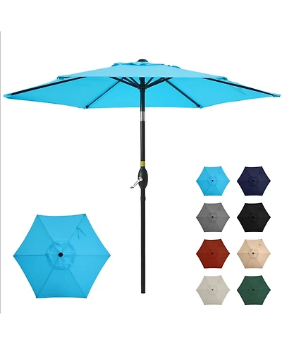 Mondawe 7.5 Ft Market Patio Umbrella with Crank & 45degree(s) Tilt (No Base)