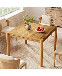 Tribesigns Square Solid Wood Dining Table, 39.4"