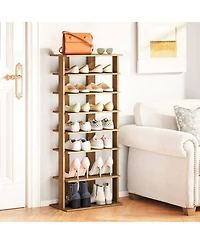 Gouun 7-Tier Vertical Double-Row Shoe Rack with Anti-Tipping Device
