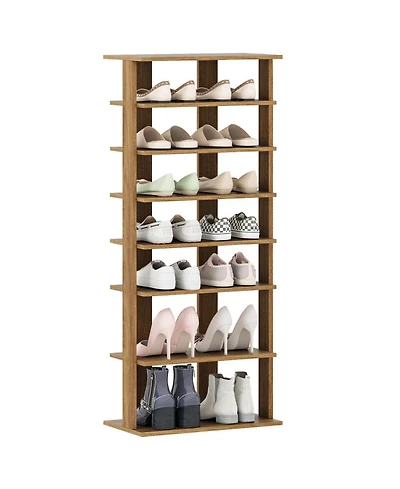 Gouun 7-Tier Vertical Double-Row Shoe Rack with Anti-Tipping Device