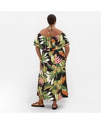 City Chic Women's Paradiso Print Maxi Dress
