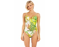 La Moda Clothing Women's Tropical One-Piece Swimsuit