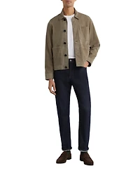 Reiss Men's Suede Patch-Pocket Worker Jacket