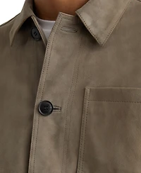Reiss Men's Suede Patch-Pocket Worker Jacket