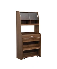 Streamdale Furniture Buffet Hutch with Foldable Dining Table