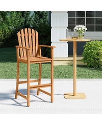 Sugift Tall Adirondack Chair with Armrests and Footrest for Deck