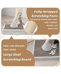 Cozito Cat Tree 70 in 4-Layer Tower with 3 Perches Dangling Balls