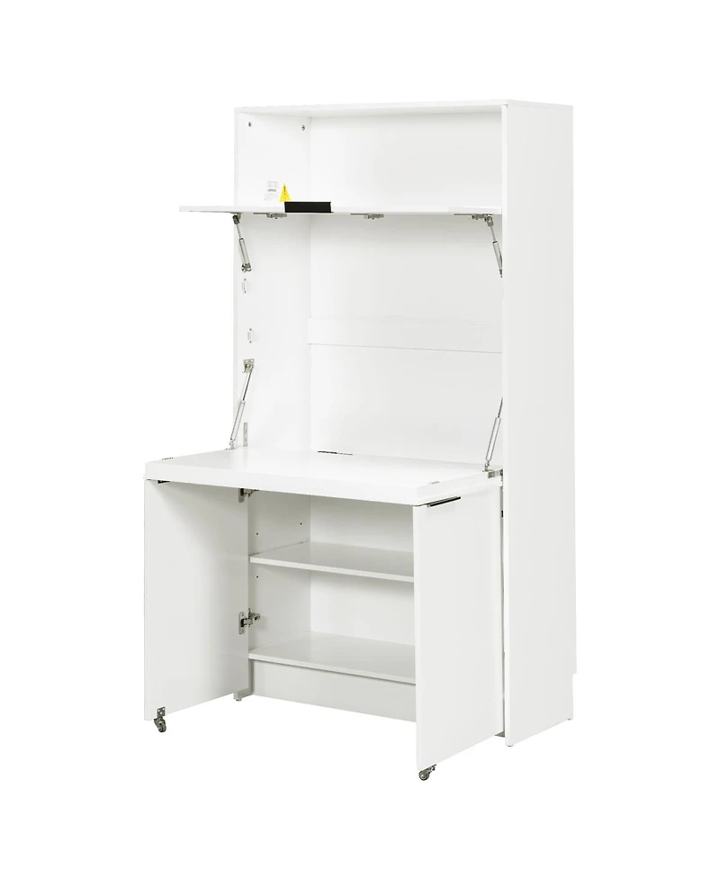 Streamdale Furniture Multifunctional Kitchen Pantry with Hutch and Workstation