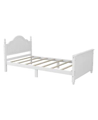 Streamdale Furniture Wood Twin Platform Bed with Headboard/Footboard
